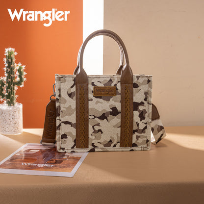 WG286-8120S  Wrangler Camo Print  Tote/Crossbody -Brown