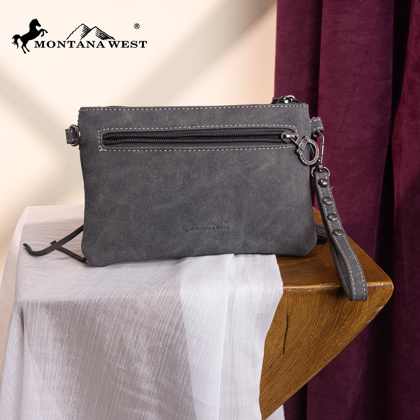MW1340-181   Montana West Fringe Collection Clutch/Crossbody