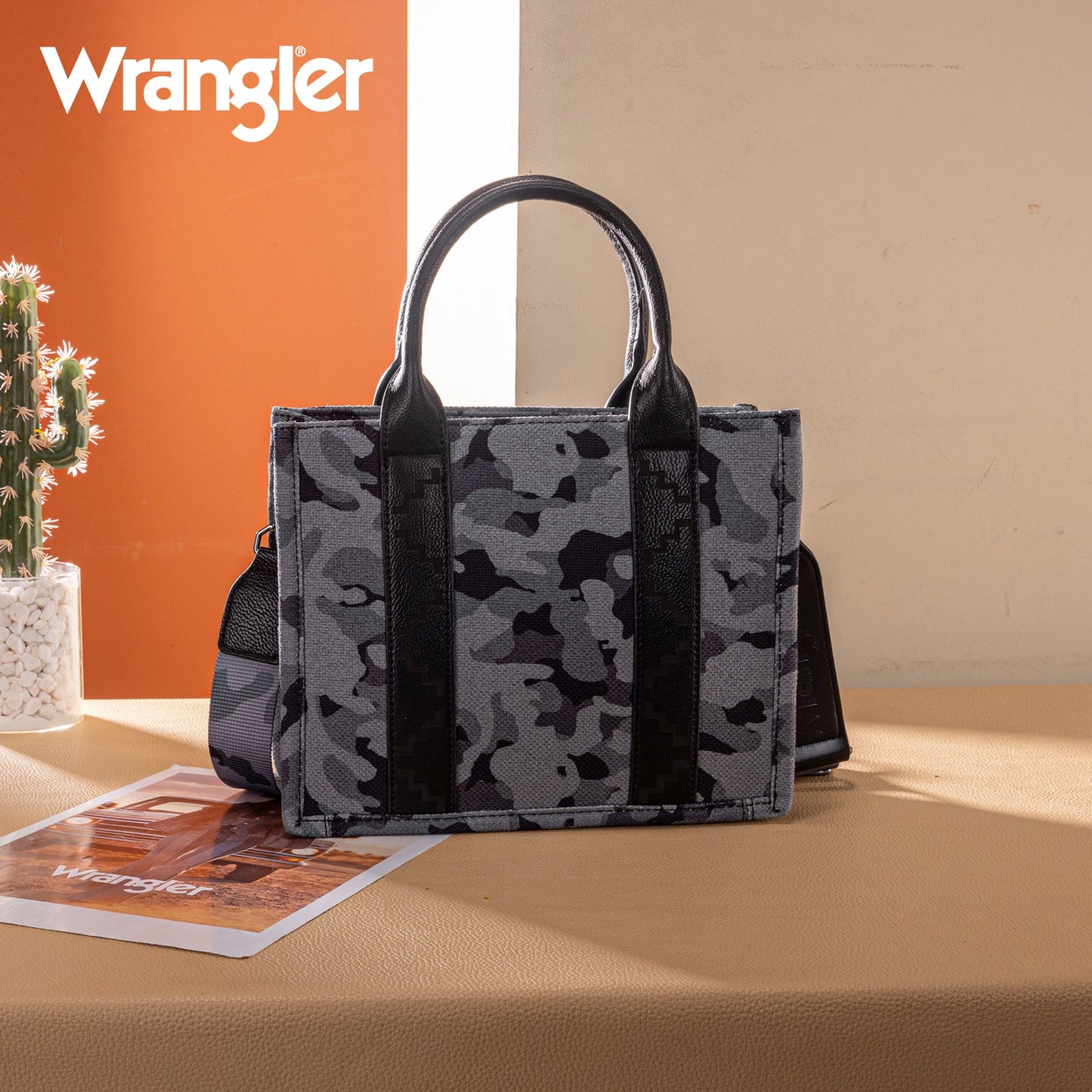 WG286-8120SBK Wrangler Camo  Tote/Crossbody