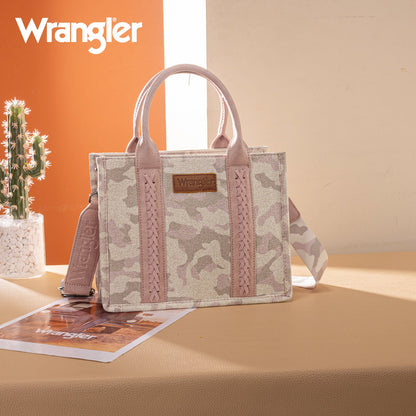 WG286-8120S  Wrangler Camo Print Tote/Crossbody - Pink