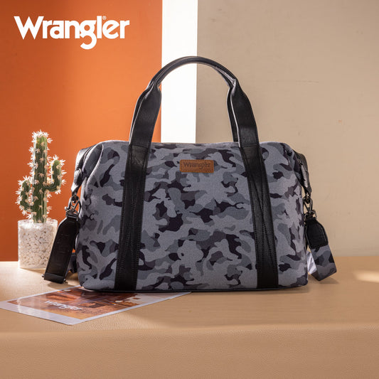 WG286-5110 Wrangler Camo Print Collection Duffle Bag -Black