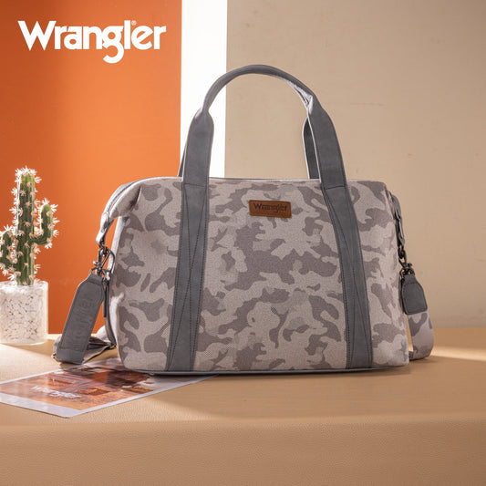 WG286-5110 Wrangler Camo Print Collection Duffle Bag -Grey