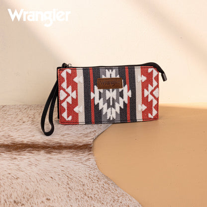 WG275-181  Wrangler Sherpa Aztec Canvas  Clutch - Black