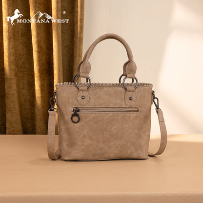 MW1335-8360 Montana West Embossed Collection Tote/Crossbody Bag