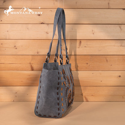 MW1348-8250  Montana West Embroidered Tote Bag