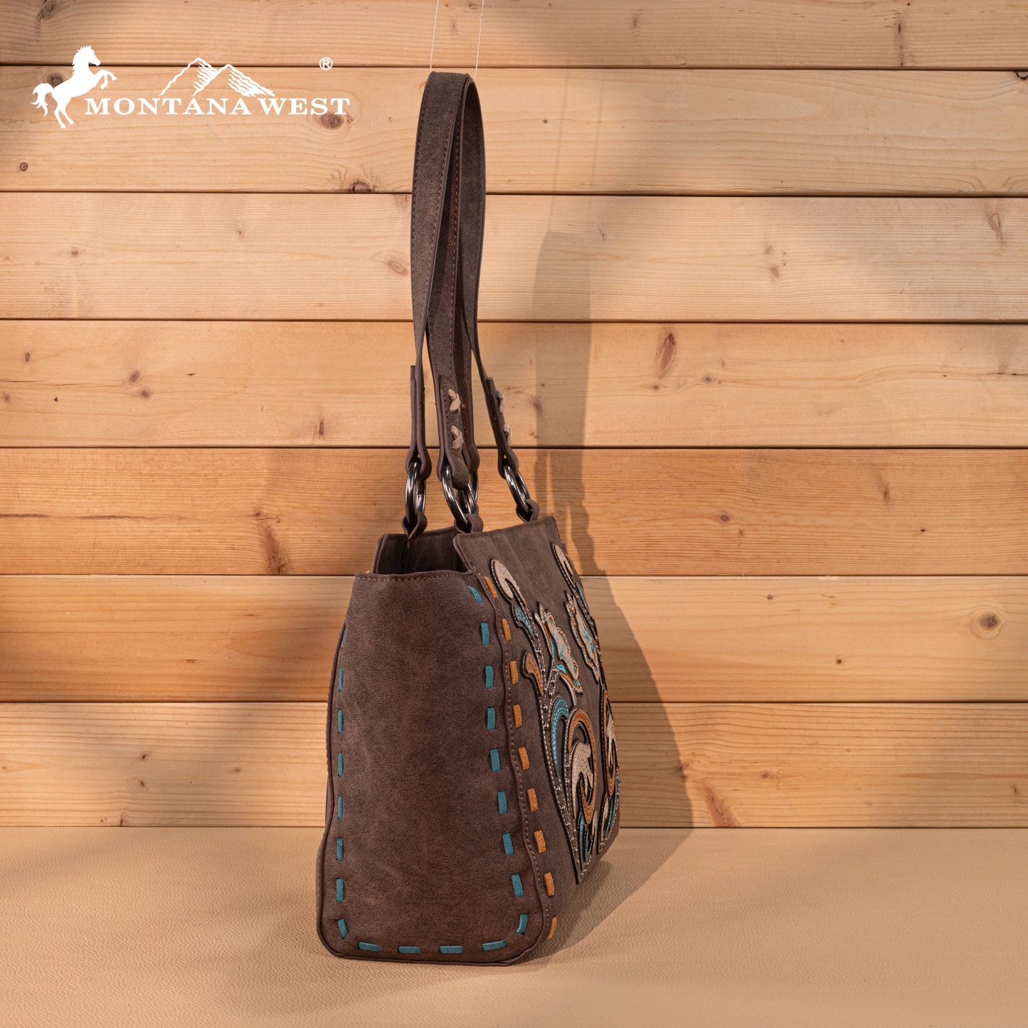 MW1348-8250  Montana West Embroidered Tote Bag