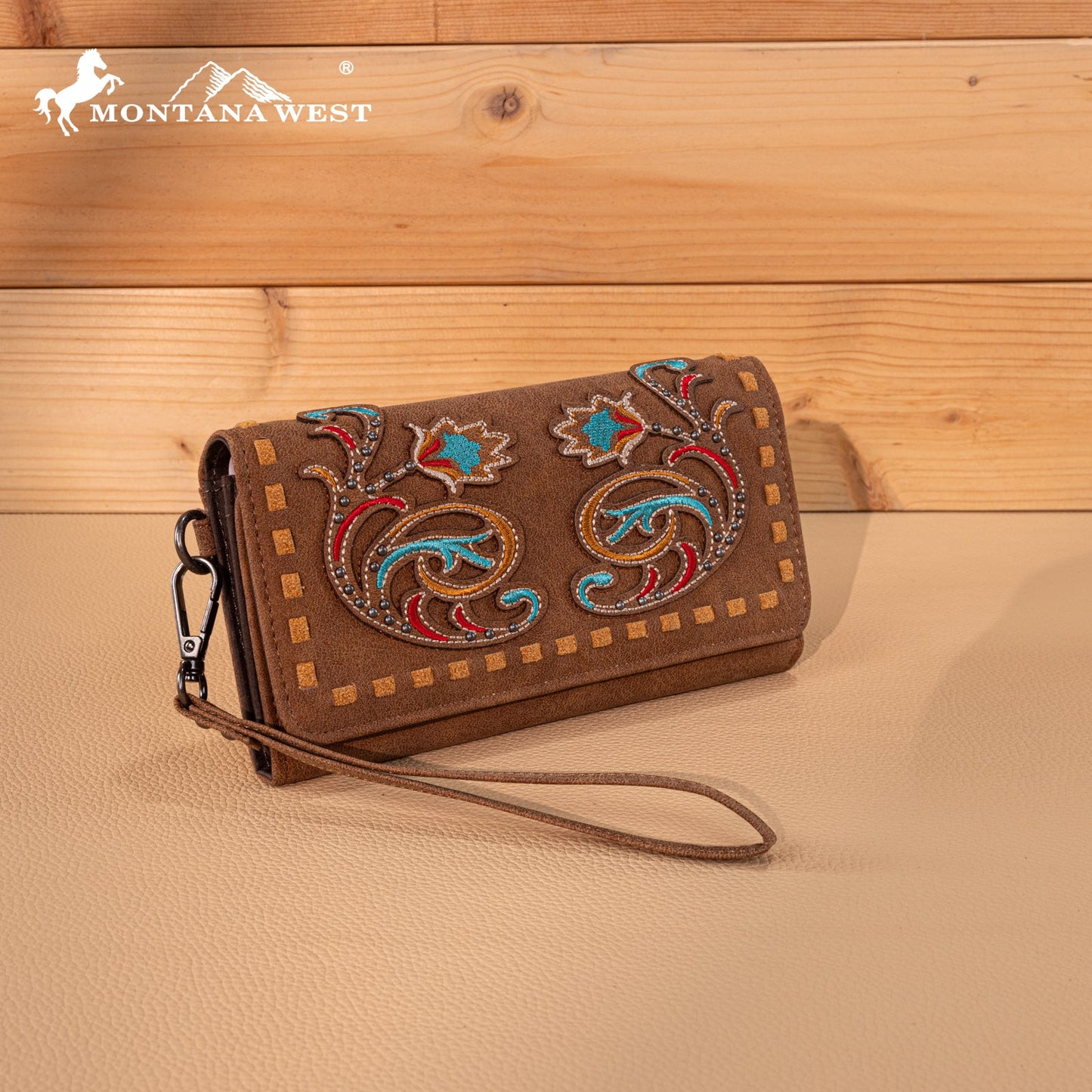 MW1348-W002 Montana West Embroidered Collection Wallet