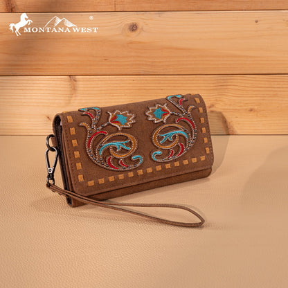 MW1348-W002 Montana West Embroidered Collection Wallet