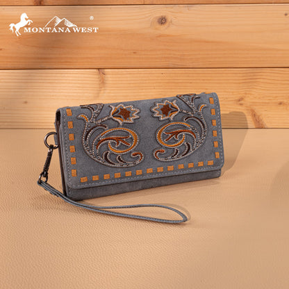 MW1348-W002 Montana West Embroidered Collection Wallet