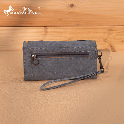 MW1348-W002 Montana West Embroidered Collection Wallet