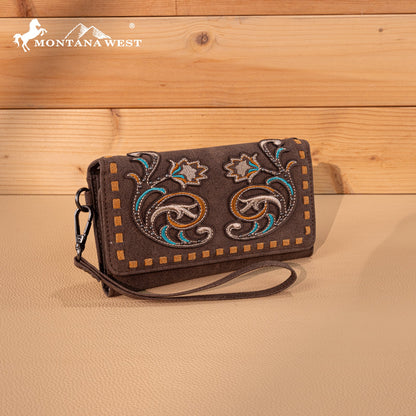 MW1348-W002 Montana West Embroidered Collection Wallet