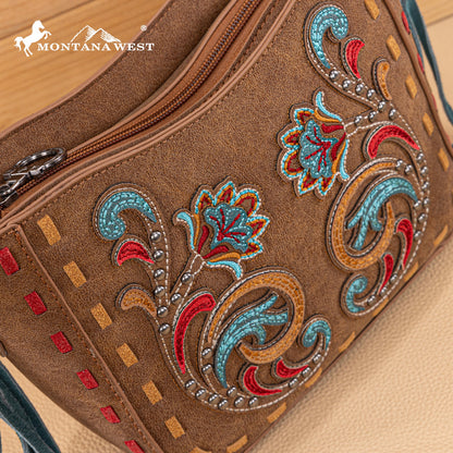 MW1348-8360  Montana West Embroidered Crossbody