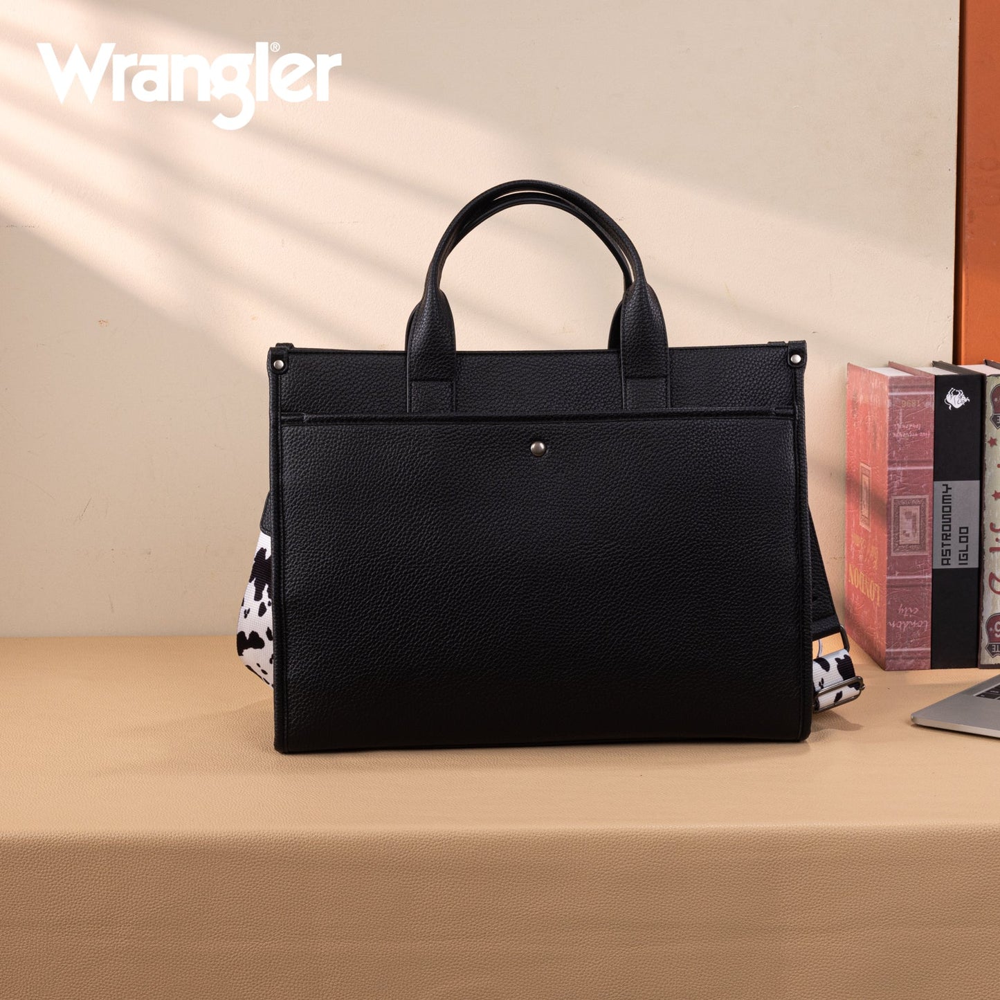 WG288-8119  Wrangler Carry-All Large Tote Work Tote /Crossbody - Cow-Black