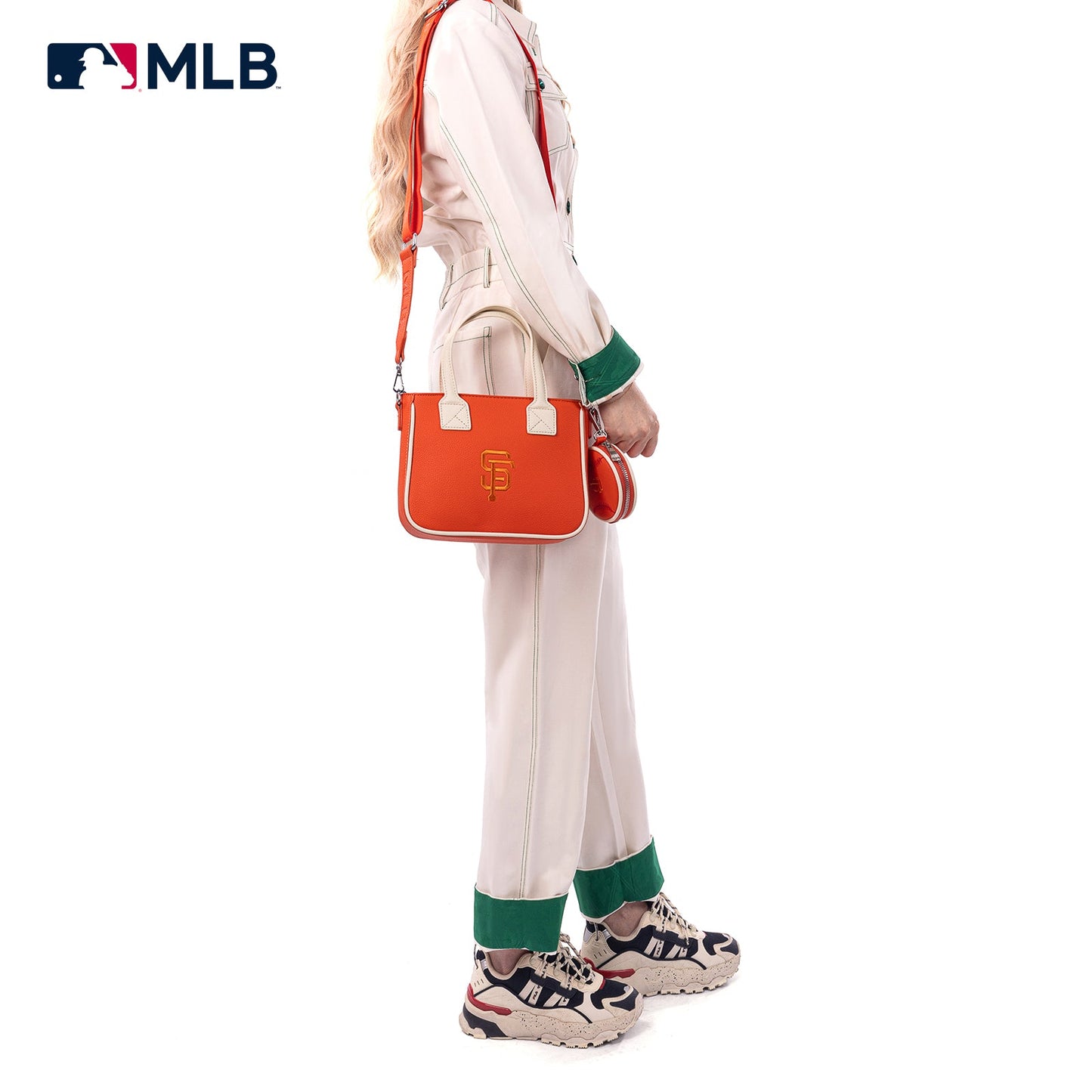MLB-SF103  MLB San Francisco Giants Team  Tote/Crossbody with Baseball Coin Pouch
