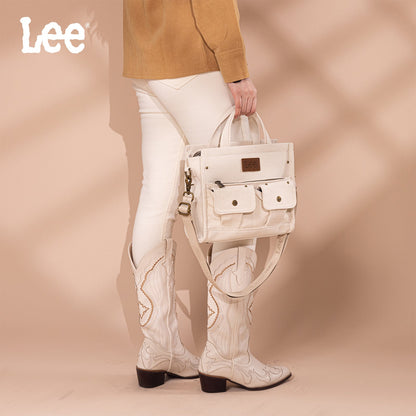 LEE53-001   LEE  Waxed Canvas Tote/Crossbody