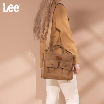 LEE53-001   LEE  Waxed Canvas Tote/Crossbody