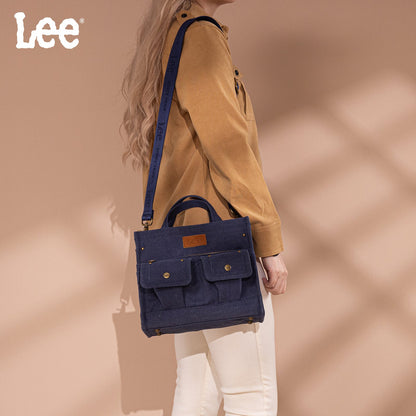 LEE53-001   LEE  Waxed Canvas Tote/Crossbody