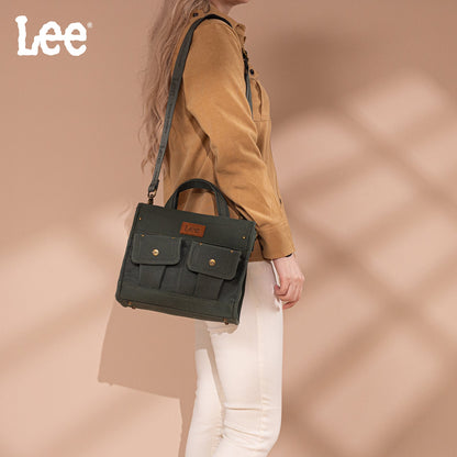 LEE53-001   LEE  Waxed Canvas Tote/Crossbody