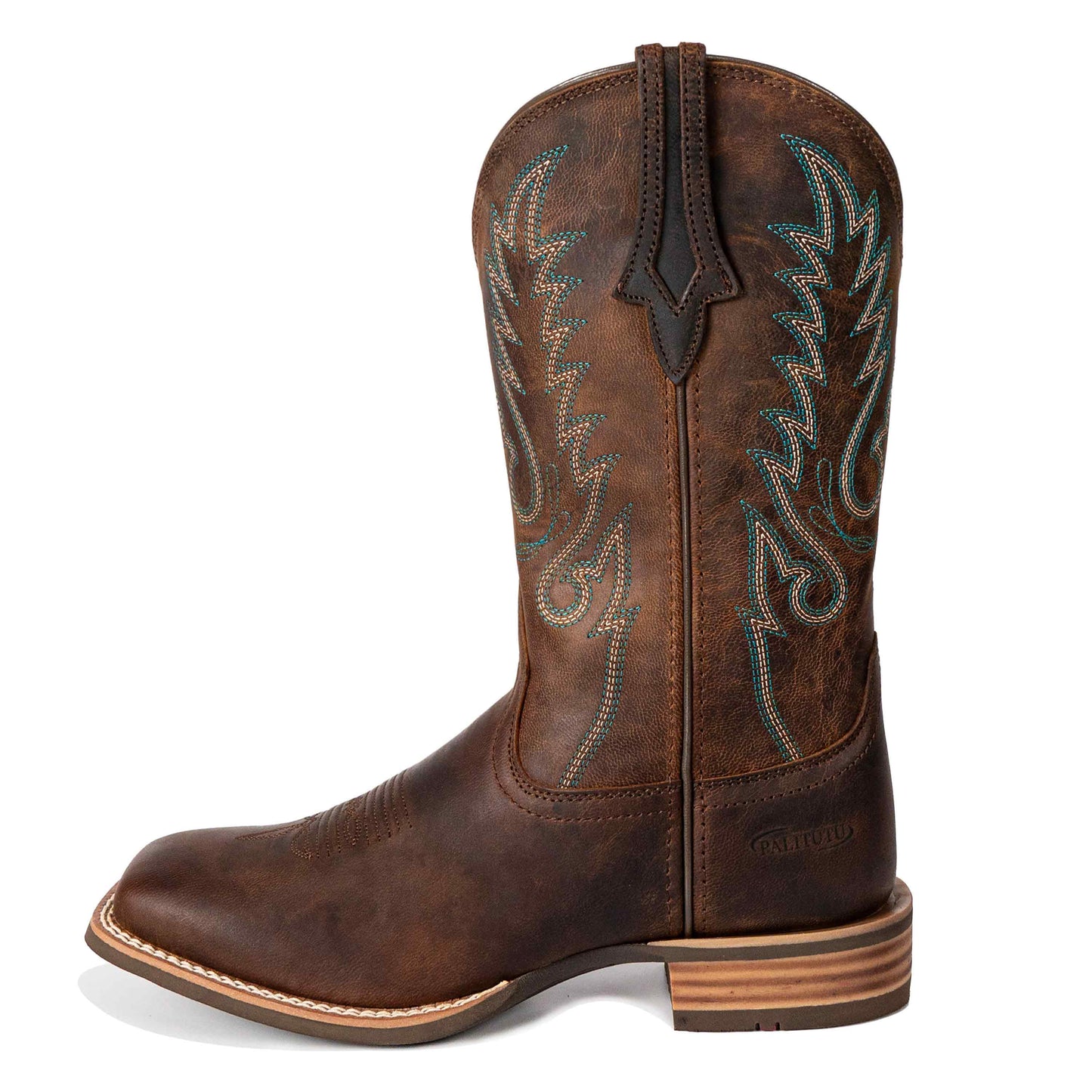 Palitutu PLT203603 Women's Western Cowgirl Boots - Full Grain Leather, Square Toe