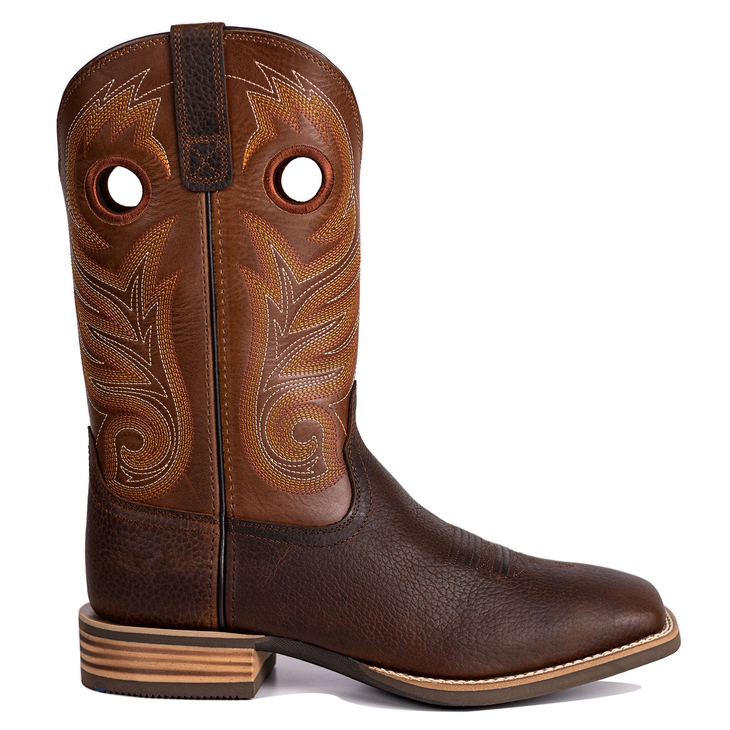 Palitutu PLT103615 Men's Western Cowboy Boots - Full Grain Leather, Square Toe