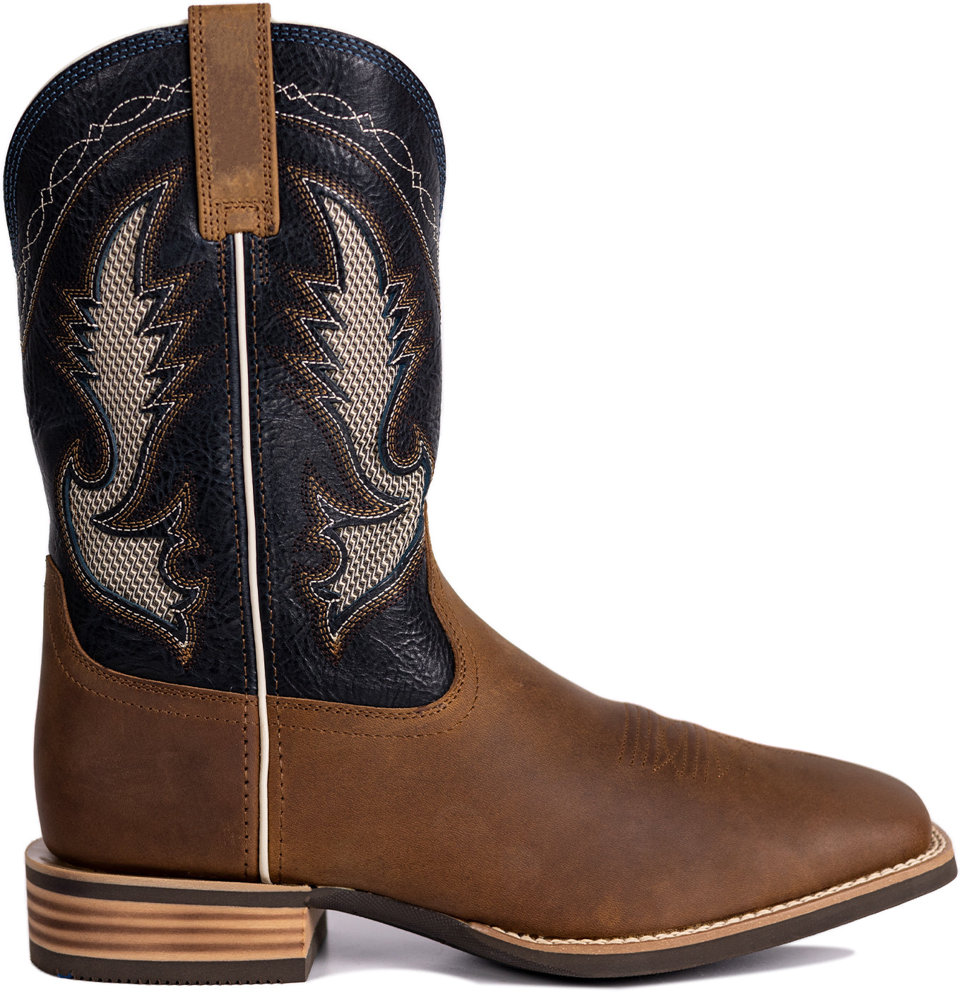 Palitutu PLT103618 Men's Western Cowboy Boots - Full Grain Leather, Square Toe
