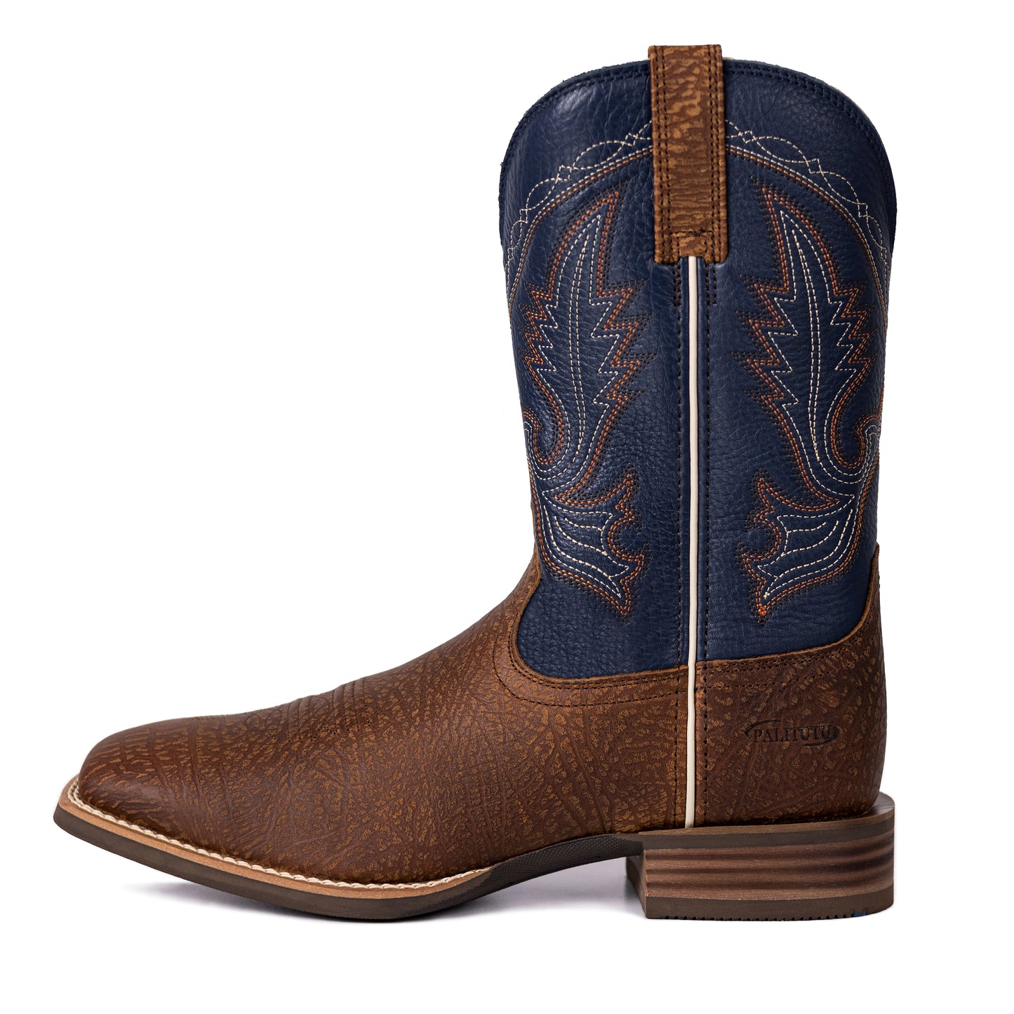 Palitutu PLT103616 Men's Western Cowboy Boots - Full Grain Leather, Square Toe