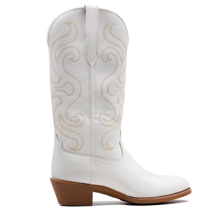 Palitutu PLT703601B Women's Western Cowgirl Boots - PU Leather, Round Toe