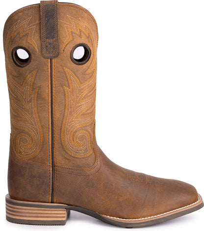 Palitutu PLT103609 Men's Western Cowboy Boots - Full Grain Leather, Square Toe