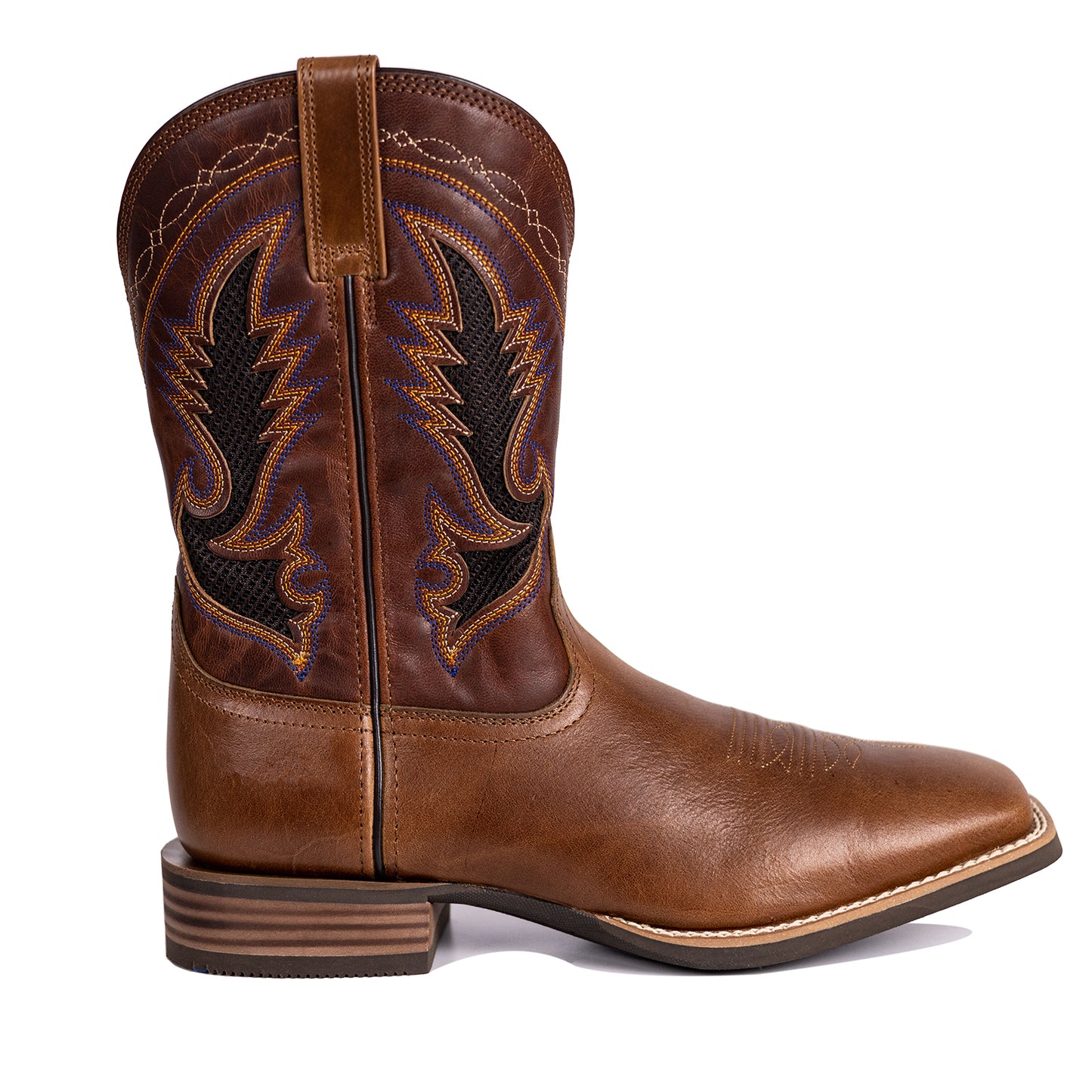 Palitutu PLT103603 Men's Western Cowboy Boots - Full Grain Leather, Square Toe