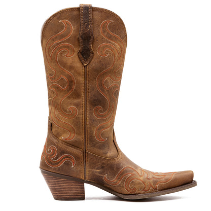 Palitutu PLT203614 Women's Western Cowgirl Boots - Full Grain Leather, Snip Toe