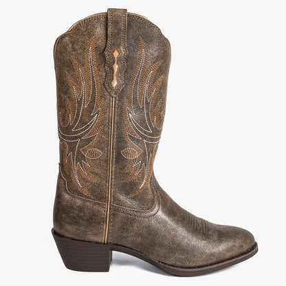 Palitutu PLT203611 Women's Western Cowgirl Boots - Full Grain Leather, Round Toe