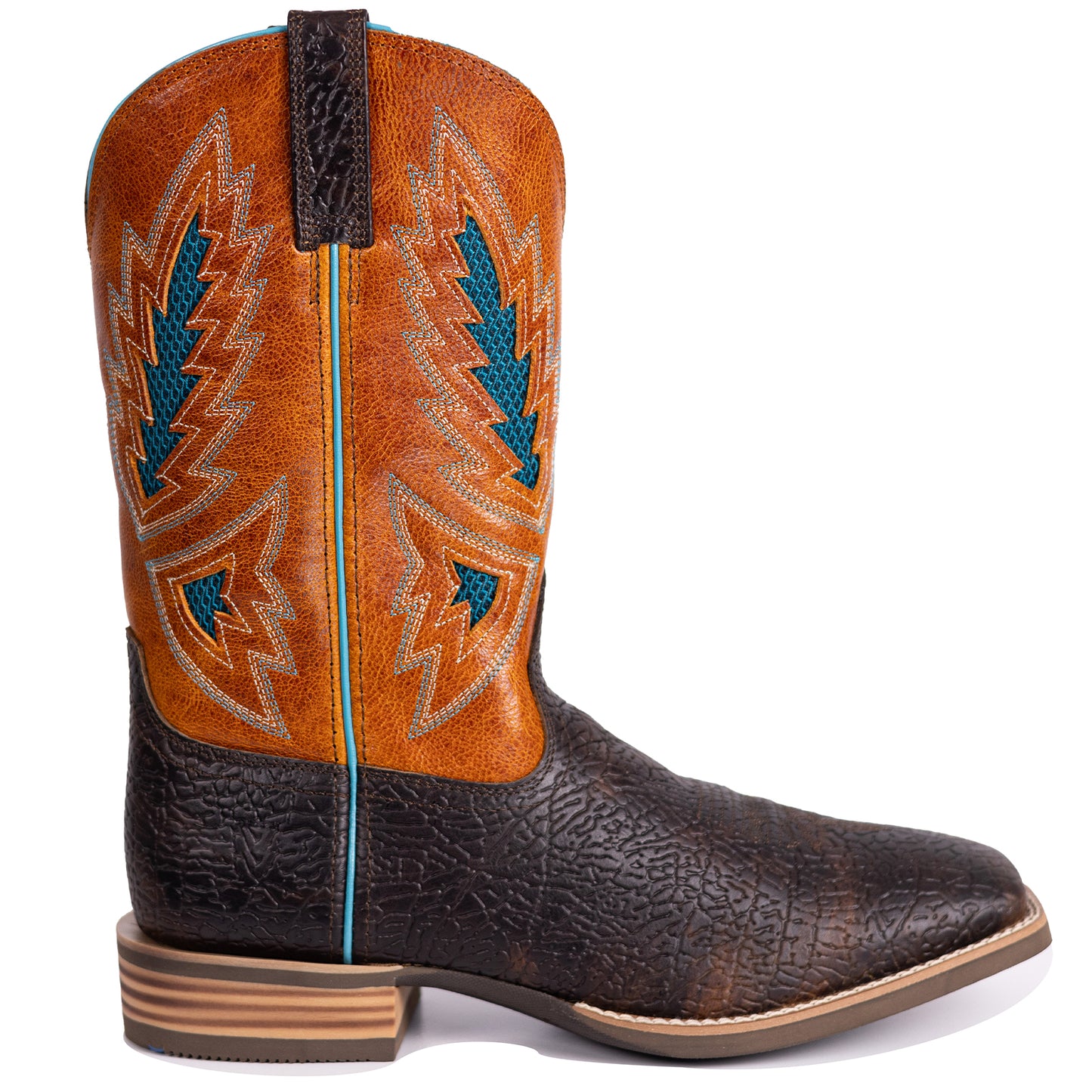 Palitutu PLT103607 Men's Western Cowboy Boots - Full Grain Leather, Square Toe
