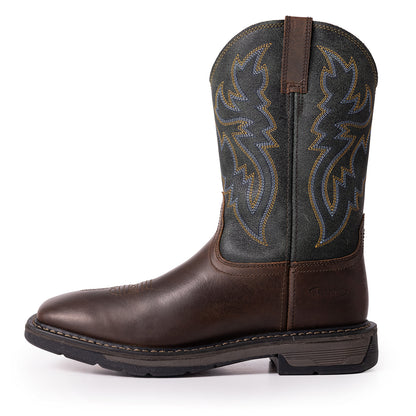 Palitutu PLT403602 Men's Work Boots - Full Grain Leather, Square Toe