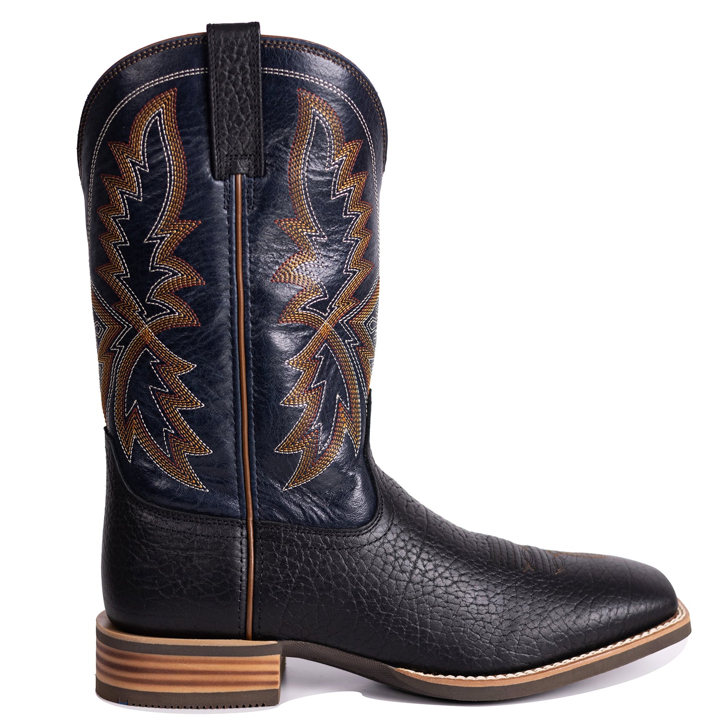 Palitutu PLT103606 Men's Western Cowboy Boots - Full Grain Leather, Square Toe