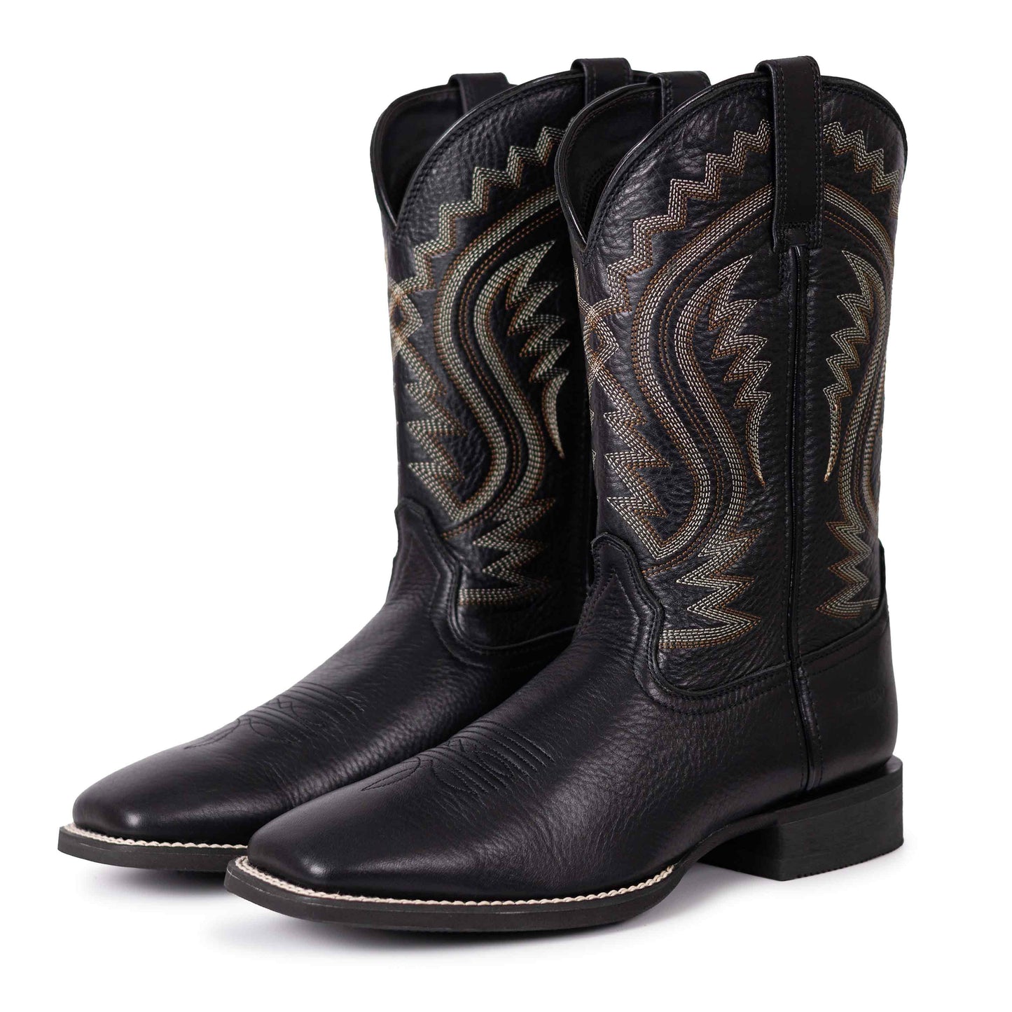 Palitutu PLT103613 Men's Western Cowboy Boots - Full Grain Leather, Square Toe