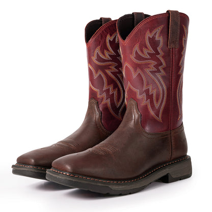 Palitutu PLT403601 Men's Work Boots - Full Grain Leather, Square Toe