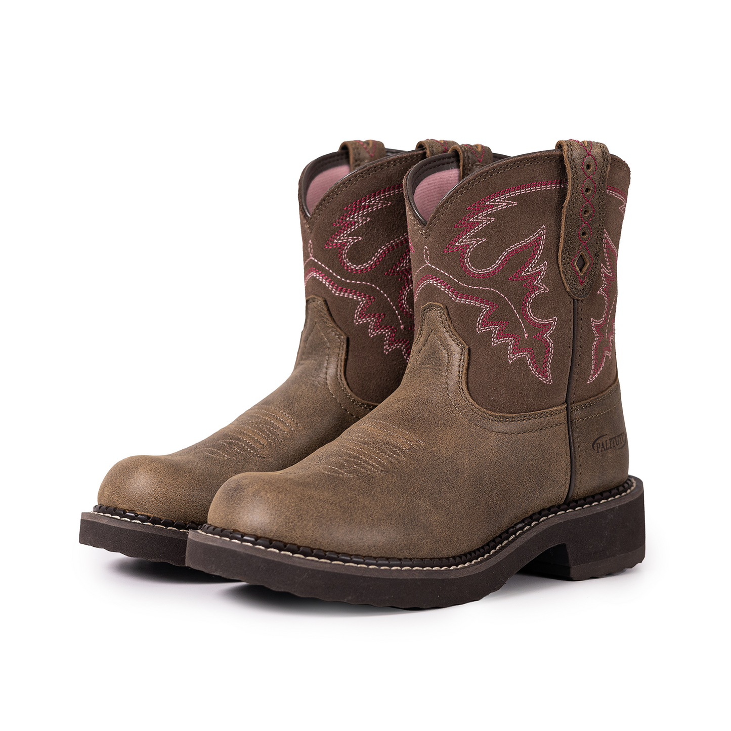 Palitutu PLT303608 Women's Mid-calf Western Boots - Full Grain Leather, Round Toe