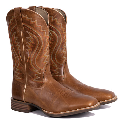 Palitutu PLT103605 Men's Western Cowboy Boots - Full Grain Leather, Square Toe