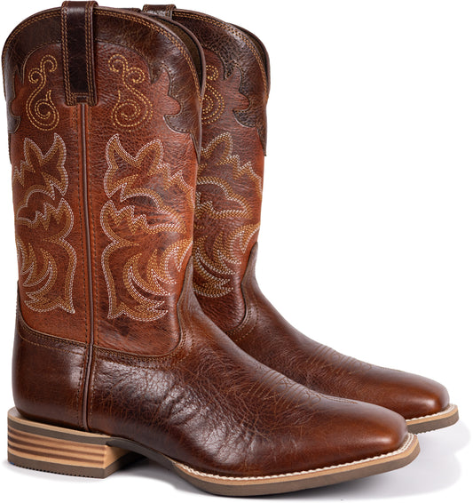 Palitutu PLT103610 Men's Western Cowboy Boots - Full Grain Leather, Square Toe
