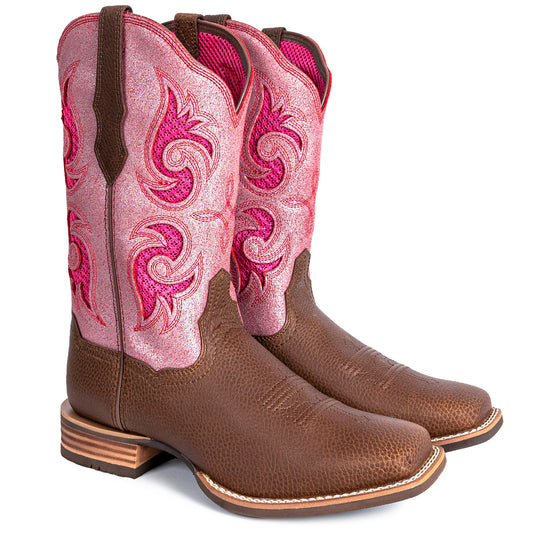 Palitutu PLT203609 Women's Western Cowgirl Boots - Full Grain Leather, Square Toe