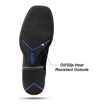 Palitutu PLT103606 Men's Western Cowboy Boots - Full Grain Leather, Square Toe