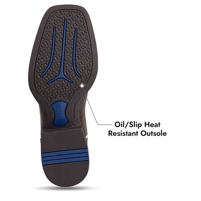 Palitutu PLT603604 Men's Western Cowboy Boots - PU Leather, Square Toe