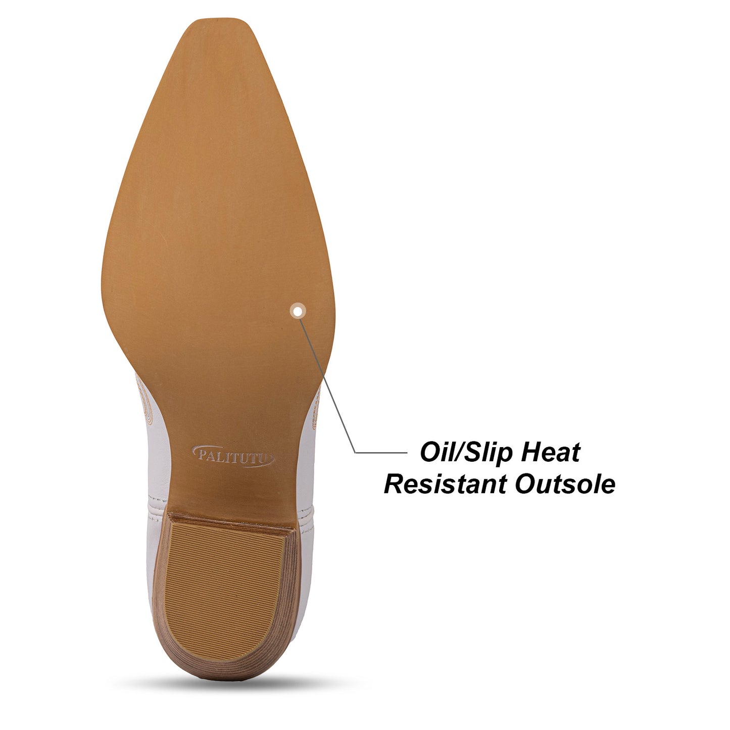 Palitutu PLT203613 Women's Western Cowgirl Boots - Full Grain Leather, Snip Toe