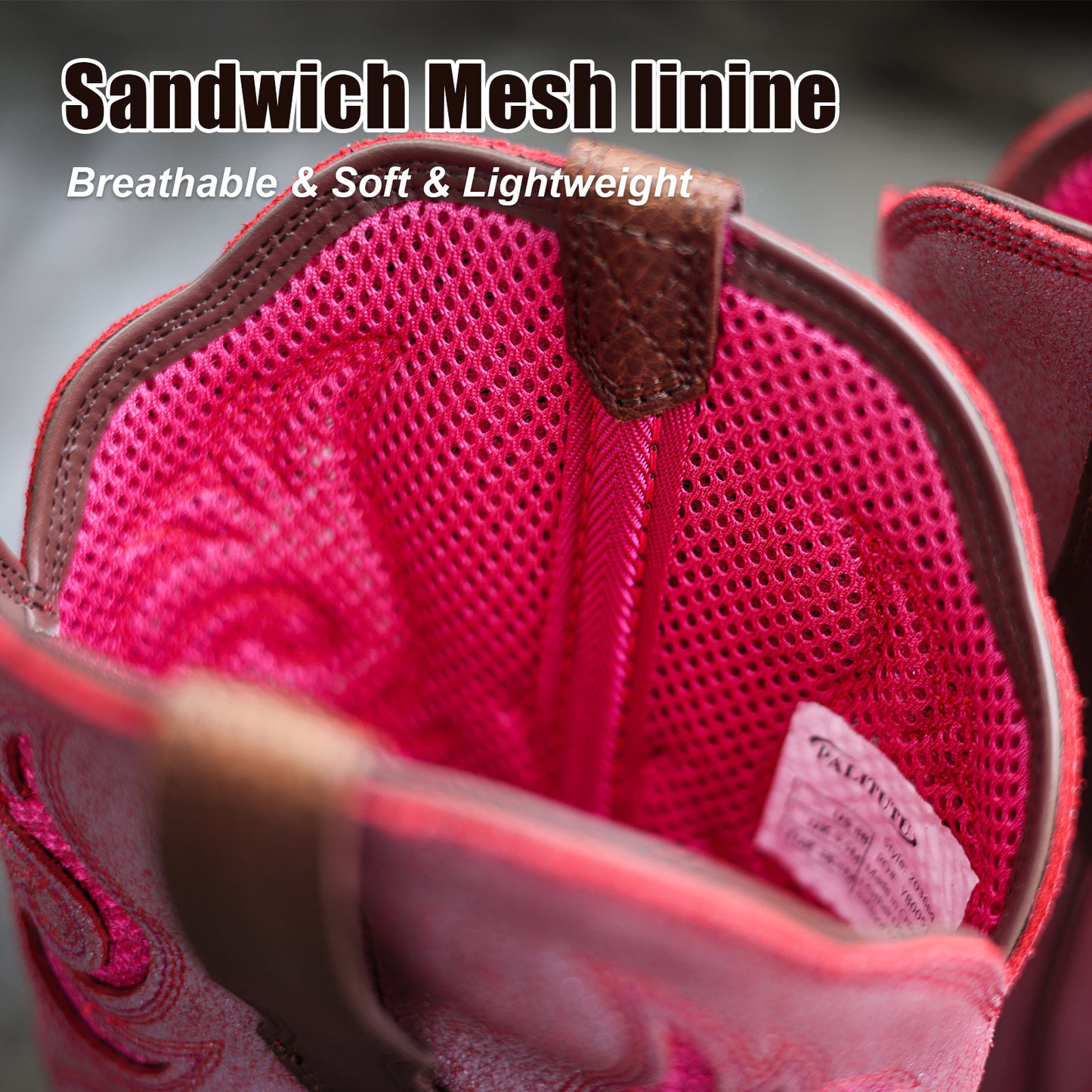 Palitutu PLT203609 Women's Western Cowgirl Boots - Full Grain Leather, Square Toe