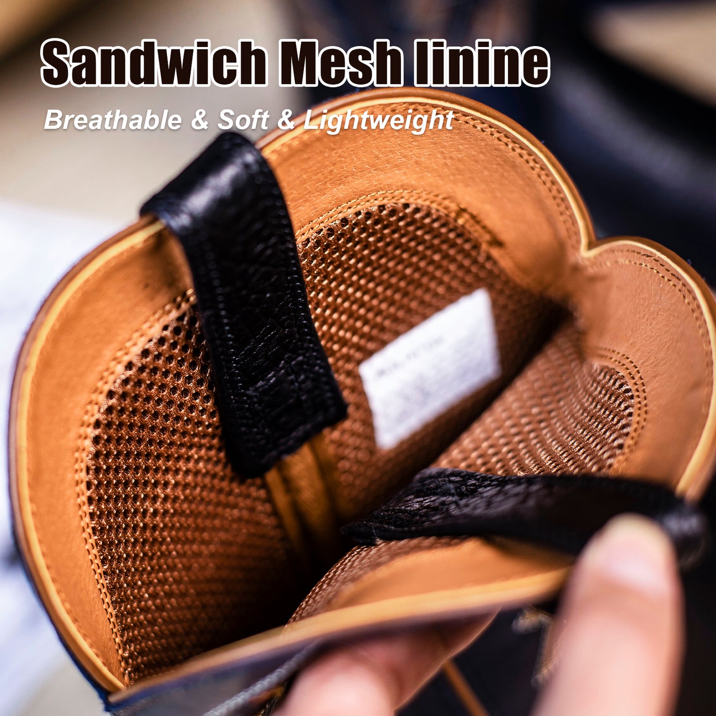 Palitutu PLT103606 Men's Western Cowboy Boots - Full Grain Leather, Square Toe