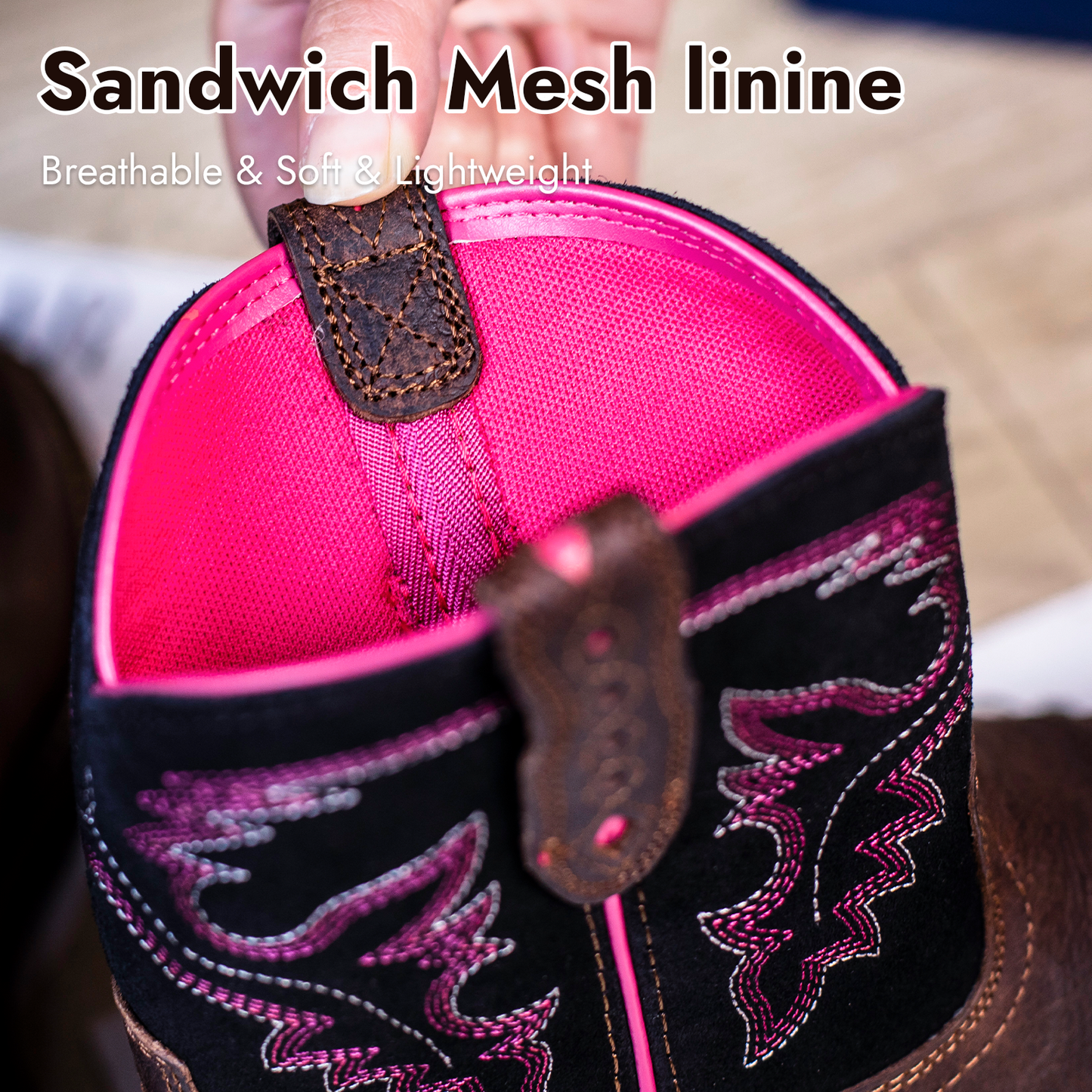 Palitutu PLT303605 Women's Mid-calf Western Boots - Full Grain Leather, Round Toe