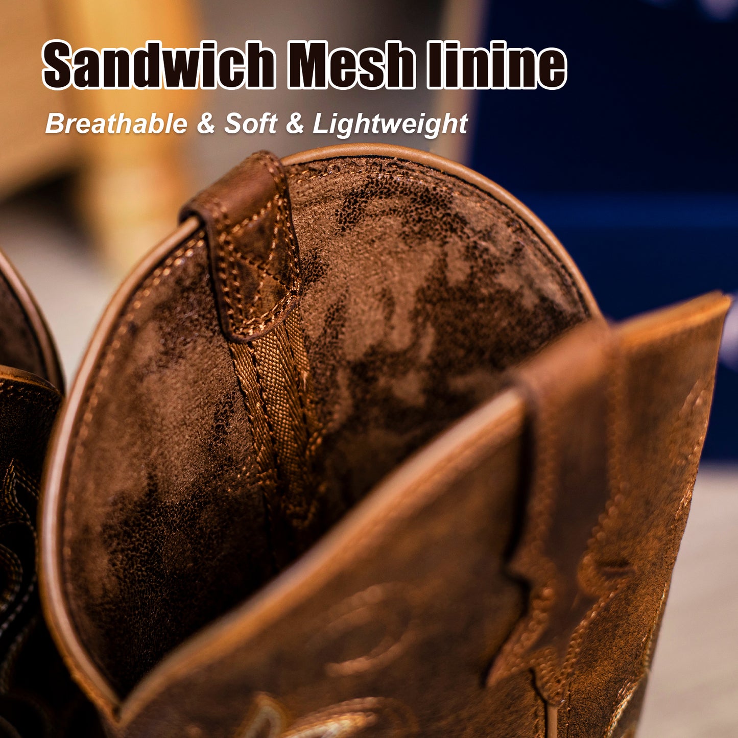 Palitutu PLT203606 Women's Western Cowgirl Boots - Full Grain Leather, Square Toe