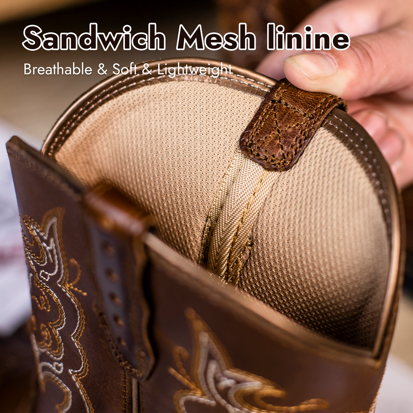 Palitutu PLT303604 Women's Mid-calf Western Boots - Full Grain Leather, Round Toe