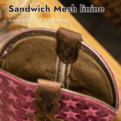 Palitutu PLT303611 Women's Mid-calf Western Boots - Full Grain Leather, Round Toe