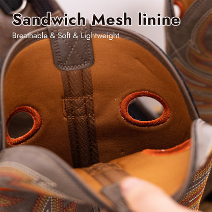 Palitutu PLT603603 Men's Western Cowboy Boots - PU Leather, Square Toe